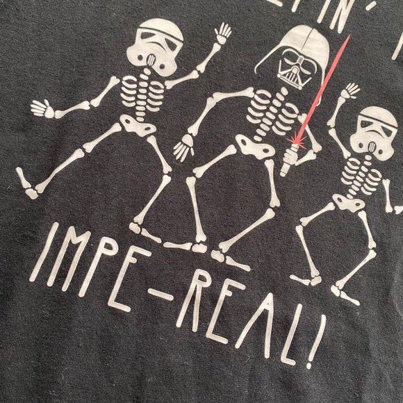 Star Wars Mad Engine M Creepin' It Impe-Real Skeleton Darth Vader Troopers Tee - Picture 6 of 13